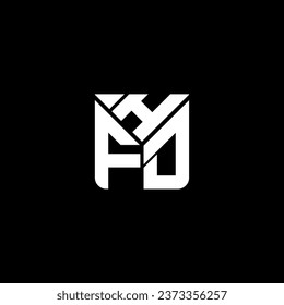 Diseño vectorial del logotipo de la letra HFD, logotipo simple y moderno de HFD. Diseño de alfabetos de lujo HFD  