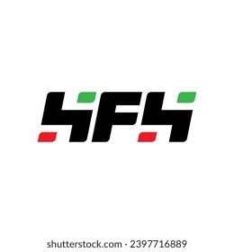Monograma de las letras iniciales de la marca HFH con hoja verde y roja.