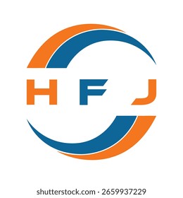 Design de carta HFJ. Design do logotipo da tecnologia da carta HFJ. HFJ Monogram design logotipo para um empresário e empresa.