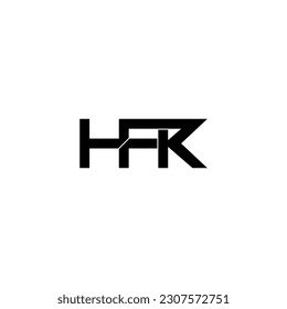 hfk initial letter monogram logo design