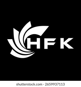 Design de carta HFK. Design do logotipo da tecnologia da carta HFK. HFK Monogram design logotipo para um empresário e empresa.