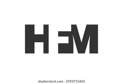 HFM logo design. Initial letter H F M bold font style for tech startups, consulting, corporate branding. Creative company name, headlines typography identity, trendy logotype. Vector illustration.