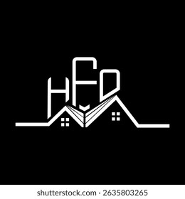 HFO Real State logo design, HFO simple and modern logo. HFO luxurious alphabet design  