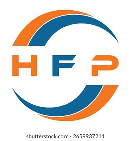 Diseño de carta HFP. Diseño de logotipo de tecnología de letras HFP. Diseño de logo HFP Monogram para un emprendedor y negocio.
