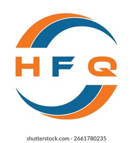 Design de carta HFQ. Projeto do logotipo da tecnologia da carta HFQ em um fundo preto. HFQ Monogram design logotipo para um empresário e empresa

