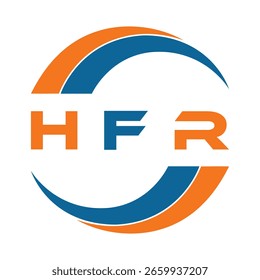Diseño de letra HFR. Diseño de logotipo de tecnología de letras HFR. Diseño de logo HFR Monogram para un emprendedor y negocio.