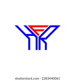 HFR letter logo creative design with vector graphic, HFR simple and modern logo.