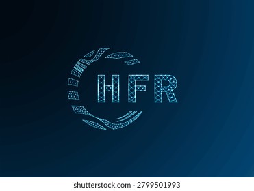 HFR low poly letter logo vector design. HFR lower poly logo design. HFR unique low poly logo design.