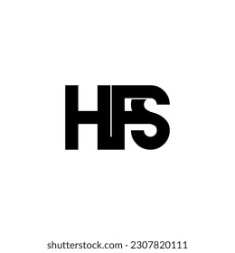 hfs typography letter monogram logo design