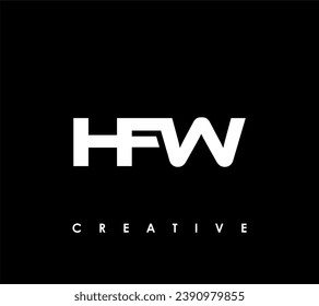 HFW Letter Initial Logo Design Template Vector Illustration