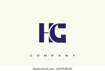 HG Abstract Geometric Logo Design. Modern and elegant logo design with simplistic typography elements, showcasing branding excellence.