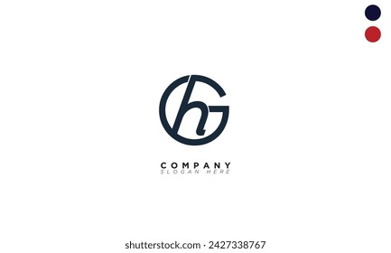 HG Alphabet letters Initials Monogram logo GH, H and G