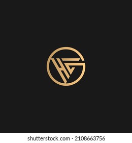 HG business type logo vector, initial concept icon logo