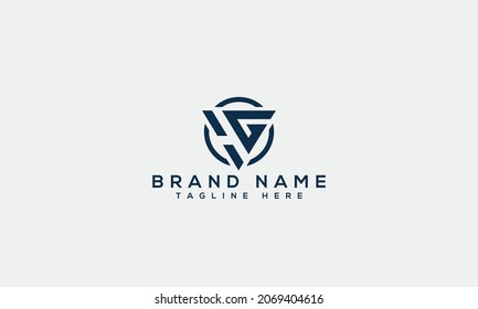 HG kreatives Logo-Icon-Design, Vektorformat mit Buchstaben