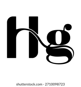 HG elegantes Monogramm Firmenemblem Vektordesign