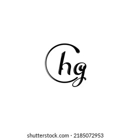 HG fashion initial logo concept in high quality professional design that will print well across any print media