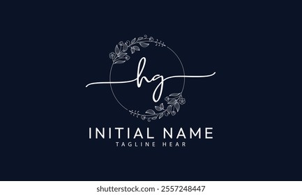 HG G H  initial signature logo template vector