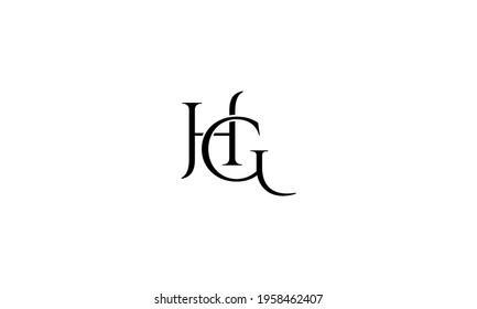 HG GH Abstract initial monogram letter alphabet logo design