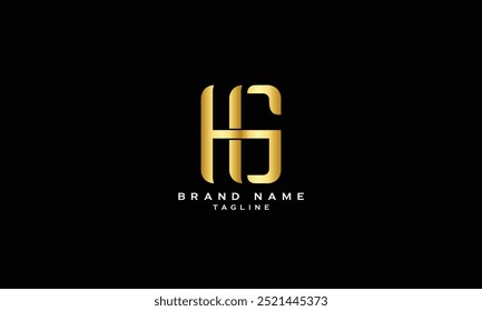 HG, GH, Abstract initial monogram letter alphabet logo design