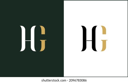 HG ,GH Abstract Letters Logo Monogram