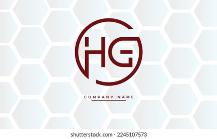 HG, GH Abstract Letters Logo Monogram