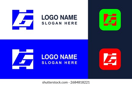 Logotipo abstrato HG ou GH