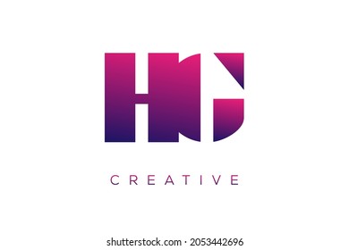 HG o GH Letra de combinación color creativo alfabeto marca del logotipo de la compañía diseño de iconos vectoriales