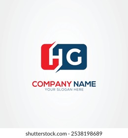 HG or GH Creative Modern Letters Logo Design Element