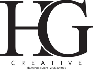 HG or GH letter modern logo design