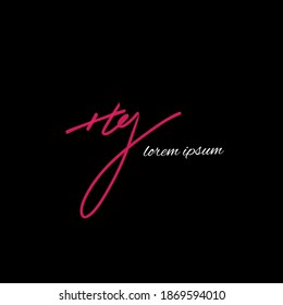HG H G Initial handwriting creative fashion elegant design logo template vector
