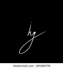 HG H G Initial handwriting creative fashion elegant design logo Sign Symbol template vector icon