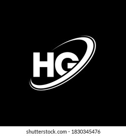 HG H G letter logo design. Initial letter HG linked circle uppercase monogram logo red and blue. HG logo, H G design. hg, h g