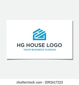 VECTOR DE DISEÑO DE LOGOTIPO DE LA CASA HG.