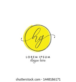 HG Initial beauty monogram logo vector