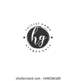 HG Initial beauty monogram logo vector