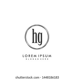 HG Initial beauty monogram logo vector