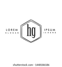 HG Initial beauty monogram logo vector