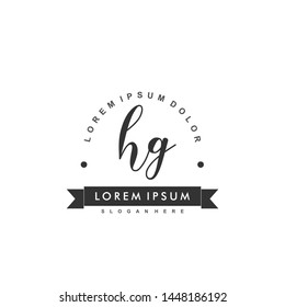 HG Initial beauty monogram logo vector