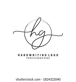 HG Initial Handschrift Logo Vorlage Vektorgrafik