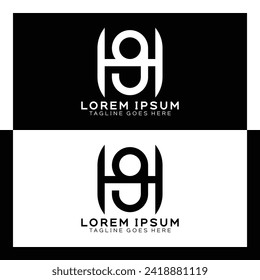HG initial letter logo. Alphabet H and G pattern design monogram