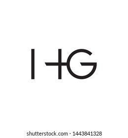 HG initial letter logo template