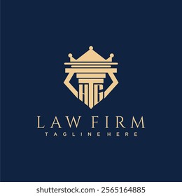 HG initial monogram logo for lawfirm vector design