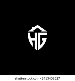 HG initials premium shield logo monogram with home designs modern templates