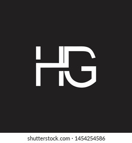 Hg Intial Logo Capital Letters Black Stock Vector (Royalty Free ...