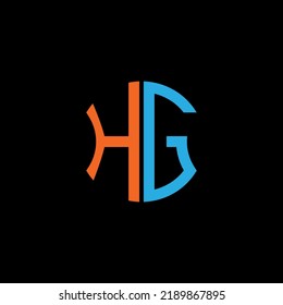 HG letter logo creative design with vector graphic, Abc simple and modern logo design.