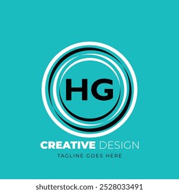 HG carta logotipo criativo design. HG design exclusivo. Ilustração vetorial
