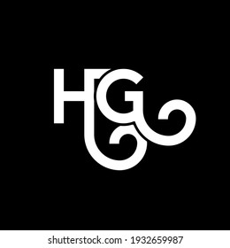 HG letter logo design on black background. HG creative initials letter logo concept. hg letter design. HG white letter design on black background. H G, h g logo