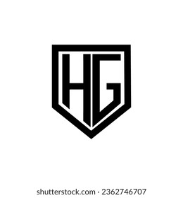 HG letter logo design with white background in illustrator. Vector logo, calligraphy designs for logo, Poster, Invitation, etc.