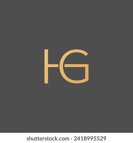 HG letter logo icon. HG symbol. Initials HG  monogram logo for business. Simple luxury logo for business