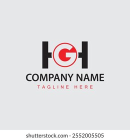 HG letter logo icon. HG symbol. Initials HG monogram logo for business logo with vector template design